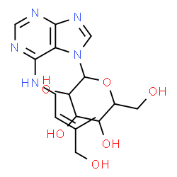 ChemSpider 2D Image | 7-Hexopyranosyl-N-[(2E)-4-hydroxy-3-methyl-2-buten-1-yl]-7H-purin-6-amine | C16H23N5O6