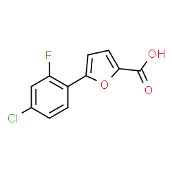 ChemSpider 2D Image | 5-(4-Chloro-2-fluorophenyl)-2-furoic acid | C11H6ClFO3