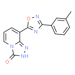 ChemSpider 2D Image | 8-[3-(3-Methylphenyl)-1,2,4-oxadiazol-5-yl][1,2,4]triazolo[4,3-a]pyridin-3(2H)-one | C15H11N5O2