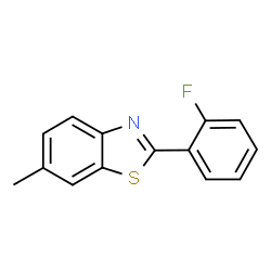 ChemSpider 2D Image | 2-(2-Fluorophenyl)-6-methyl-1,3-benzothiazole | C14H10FNS