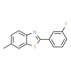 ChemSpider 2D Image | 2-(3-Fluorophenyl)-6-methyl-1,3-benzothiazole | C14H10FNS