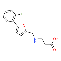 ChemSpider 2D Image | N-{[5-(2-Fluorophenyl)-2-furyl]methyl}-beta-alanine | C14H14FNO3