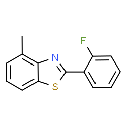 ChemSpider 2D Image | 2-(2-Fluorophenyl)-4-methyl-1,3-benzothiazole | C14H10FNS