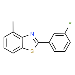 ChemSpider 2D Image | 2-(3-Fluorophenyl)-4-methyl-1,3-benzothiazole | C14H10FNS