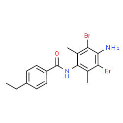 ChemSpider 2D Image | N-(4-Amino-3,5-dibromo-2,6-dimethylphenyl)-4-ethylbenzamide | C17H18Br2N2O