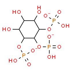 ChemSpider 2D Image | 4,5,6-Trihydroxy-1,2,3-cyclohexanetriyl tris[hydrogen (phosphate)] | C6H12O15P3