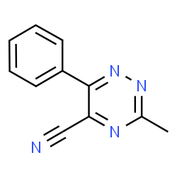 ChemSpider 2D Image | 3-Methyl-6-phenyl-1,2,4-triazine-5-carbonitrile | C11H8N4