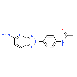 ChemSpider 2D Image | N-[4-(5-Amino-2H-[1,2,3]triazolo[4,5-b]pyridin-2-yl)phenyl]acetamide | C13H12N6O