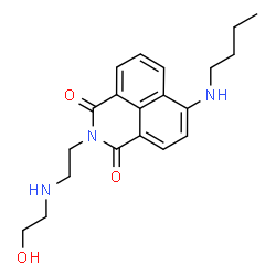 ChemSpider 2D Image | 6-(Butylamino)-2-{2-[(2-hydroxyethyl)amino]ethyl}-1H-benzo[de]isoquinoline-1,3(2H)-dione | C20H25N3O3