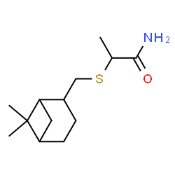 ChemSpider 2D Image | 2-{[(6,6-Dimethylbicyclo[3.1.1]hept-2-yl)methyl]sulfanyl}propanamide | C13H23NOS