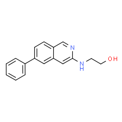 ChemSpider 2D Image | 2-[(6-Phenyl-3-isoquinolinyl)amino]ethanol | C17H16N2O