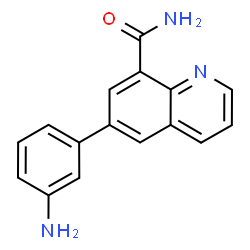 ChemSpider 2D Image | 6-(3-Aminophenyl)-8-quinolinecarboxamide | C16H13N3O