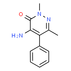 ChemSpider 2D Image | 4-Amino-2,6-dimethyl-5-phenyl-3(2H)-pyridazinone | C12H13N3O