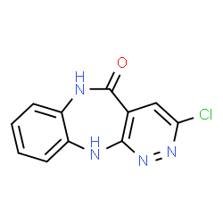 ChemSpider 2D Image | 3-Chloro-6,11-dihydro-5H-pyridazino[3,4-b][1,5]benzodiazepin-5-one | C11H7ClN4O