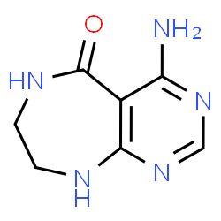 ChemSpider 2D Image | 4-Amino-1,6,7,8-tetrahydro-5H-pyrimido[4,5-e][1,4]diazepin-5-one | C7H9N5O