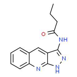 ChemSpider 2D Image | N-(1H-Pyrazolo[3,4-b]quinolin-3-yl)butanamide | C14H14N4O