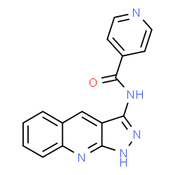 ChemSpider 2D Image | N-(1H-Pyrazolo[3,4-b]quinolin-3-yl)isonicotinamide | C16H11N5O