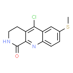 ChemSpider 2D Image | 5-Chloro-7-(methylsulfanyl)-3,4-dihydrobenzo[b][1,7]naphthyridin-1(2H)-one | C13H11ClN2OS