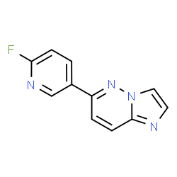 ChemSpider 2D Image | 6-(6-Fluoro-3-pyridinyl)imidazo[1,2-b]pyridazine | C11H7FN4