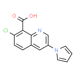 ChemSpider 2D Image | 7-Chloro-3-(1H-pyrrol-1-yl)-8-quinolinecarboxylic acid | C14H9ClN2O2