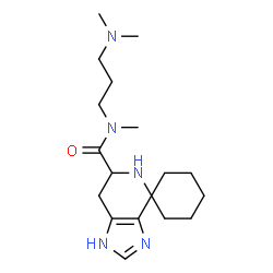 ChemSpider 2D Image | N-[3-(Dimethylamino)propyl]-N-methyl-1',5',6',7'-tetrahydrospiro[cyclohexane-1,4'-imidazo[4,5-c]pyridine]-6'-carboxamide | C18H31N5O