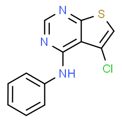 ChemSpider 2D Image | 5-Chloro-N-phenylthieno[2,3-d]pyrimidin-4-amine | C12H8ClN3S