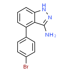 ChemSpider 2D Image | 4-(4-Bromophenyl)-1H-indazol-3-amine | C13H10BrN3