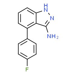 ChemSpider 2D Image | 4-(4-Fluorophenyl)-1H-indazol-3-amine | C13H10FN3