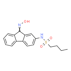 ChemSpider 2D Image | N-[9-(Hydroxyimino)-9H-fluoren-2-yl]-1-butanesulfonamide | C17H18N2O3S