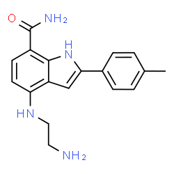 ChemSpider 2D Image | 4-[(2-Aminoethyl)amino]-2-(4-methylphenyl)-1H-indole-7-carboxamide | C18H20N4O
