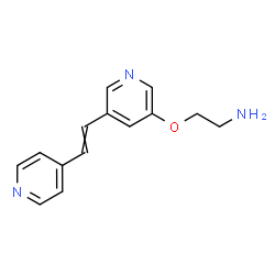 ChemSpider 2D Image | 2-({5-[2-(4-Pyridinyl)vinyl]-3-pyridinyl}oxy)ethanamine | C14H15N3O