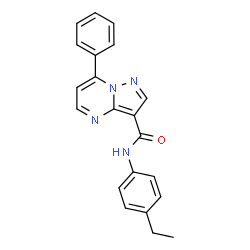 ChemSpider 2D Image | N-(4-Ethylphenyl)-7-phenylpyrazolo[1,5-a]pyrimidine-3-carboxamide | C21H18N4O