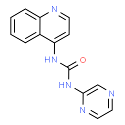 ChemSpider 2D Image | 1-(2-Pyrazinyl)-3-(4-quinolinyl)urea | C14H11N5O