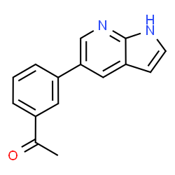 ChemSpider 2D Image | 1-[3-(1H-Pyrrolo[2,3-b]pyridin-5-yl)phenyl]ethanone | C15H12N2O