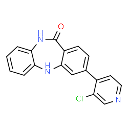 ChemSpider 2D Image | 3-(3-Chloro-4-pyridinyl)-5,10-dihydro-11H-dibenzo[b,e][1,4]diazepin-11-one | C18H12ClN3O