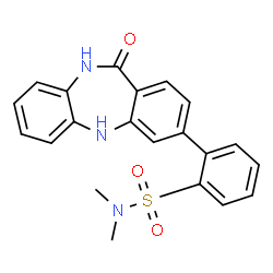 ChemSpider 2D Image | N,N-Dimethyl-2-(11-oxo-10,11-dihydro-5H-dibenzo[b,e][1,4]diazepin-3-yl)benzenesulfonamide | C21H19N3O3S
