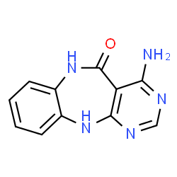 ChemSpider 2D Image | 4-Amino-1,6-dihydro-5H-pyrimido[4,5-b][1,5]benzodiazepin-5-one | C11H9N5O