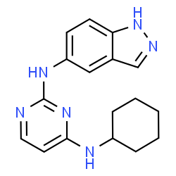 ChemSpider 2D Image | N~4~-Cyclohexyl-N~2~-(1H-indazol-5-yl)-2,4-pyrimidinediamine | C17H20N6