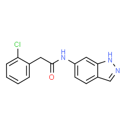 ChemSpider 2D Image | 2-(2-Chlorophenyl)-N-(1H-indazol-6-yl)acetamide | C15H12ClN3O