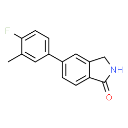 ChemSpider 2D Image | 5-(4-Fluoro-3-methylphenyl)-1-isoindolinone | C15H12FNO