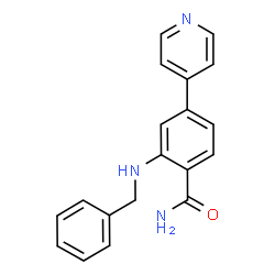 ChemSpider 2D Image | 2-(Benzylamino)-4-(4-pyridinyl)benzamide | C19H17N3O