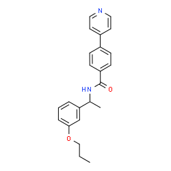 ChemSpider 2D Image | N-[1-(3-Propoxyphenyl)ethyl]-4-(4-pyridinyl)benzamide | C23H24N2O2