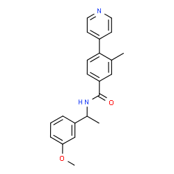 ChemSpider 2D Image | N-[1-(3-Methoxyphenyl)ethyl]-3-methyl-4-(4-pyridinyl)benzamide | C22H22N2O2