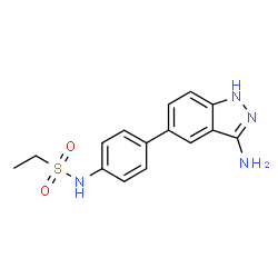 ChemSpider 2D Image | N-[4-(3-Amino-1H-indazol-5-yl)phenyl]ethanesulfonamide | C15H16N4O2S