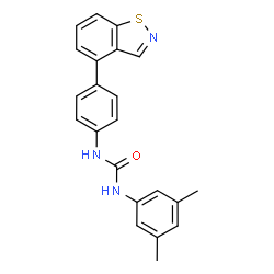 ChemSpider 2D Image | 1-[4-(1,2-Benzothiazol-4-yl)phenyl]-3-(3,5-dimethylphenyl)urea | C22H19N3OS