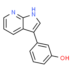 ChemSpider 2D Image | 3-(1H-Pyrrolo[2,3-b]pyridin-3-yl)phenol | C13H10N2O