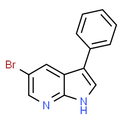 ChemSpider 2D Image | 5-Bromo-3-phenyl-1H-pyrrolo[2,3-b]pyridine | C13H9BrN2
