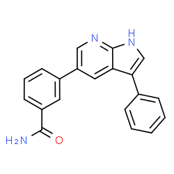 ChemSpider 2D Image | 3-(3-Phenyl-1H-pyrrolo[2,3-b]pyridin-5-yl)benzamide | C20H15N3O