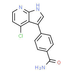 ChemSpider 2D Image | 4-(4-Chloro-1H-pyrrolo[2,3-b]pyridin-3-yl)benzamide | C14H10ClN3O