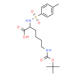ChemSpider 2D Image | N~2~-[(4-Methylphenyl)sulfonyl]-N~6~-{[(2-methyl-2-propanyl)oxy]carbonyl}lysine | C18H28N2O6S